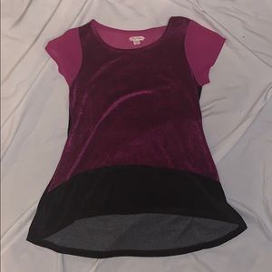 Purple and black blouse